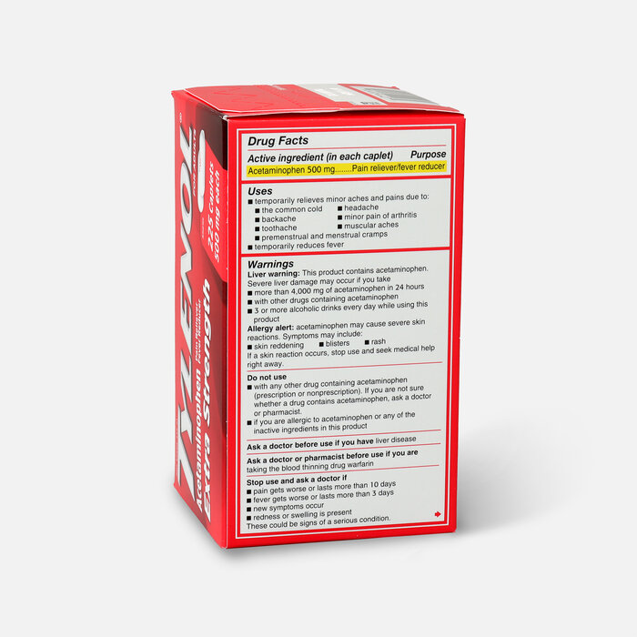Tylenol Extra Strength Caplets, 225 ct., , large