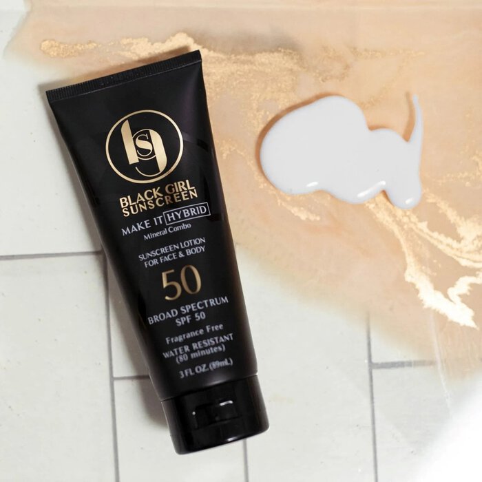 Black Girl Sunscreen Make It Hybrid Sunscreen Lotion, SPF 50, 3 fl oz., , large