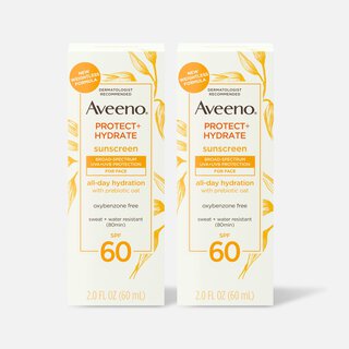 Aveeno Protect + Hydrate Face Lotion, SPF 60, 2 oz. (2-Pack)
