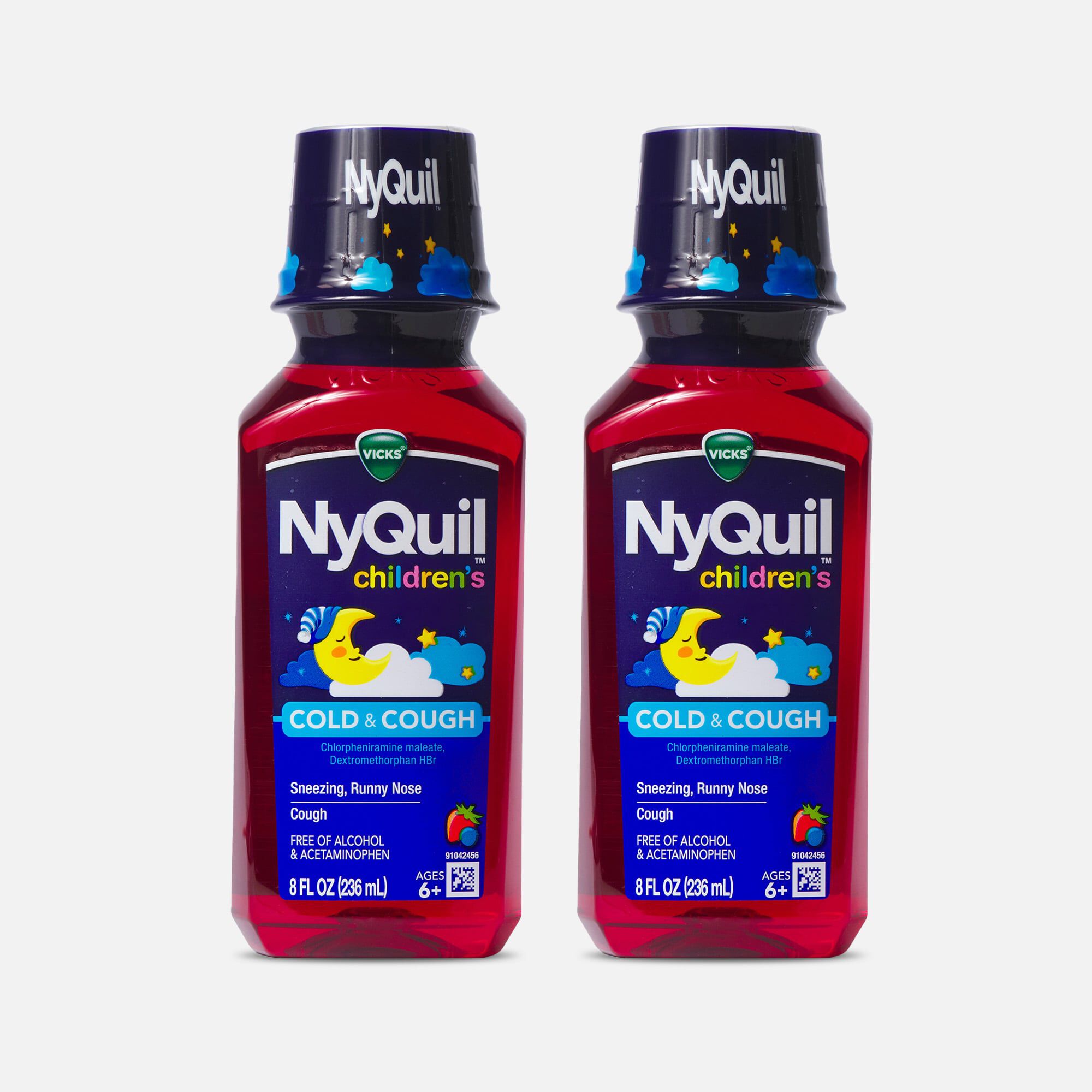 Vicks NyQuil Children's Cold & Cough Liquid, 8 fl oz. (2-Pack), , large