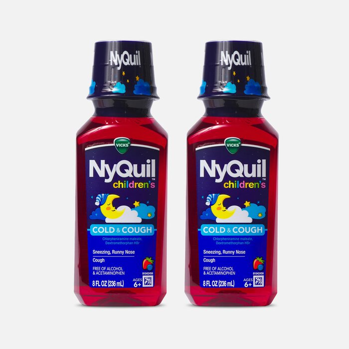 Vicks NyQuil Children's Cold & Cough Liquid, 8 fl oz. (2-Pack), , large