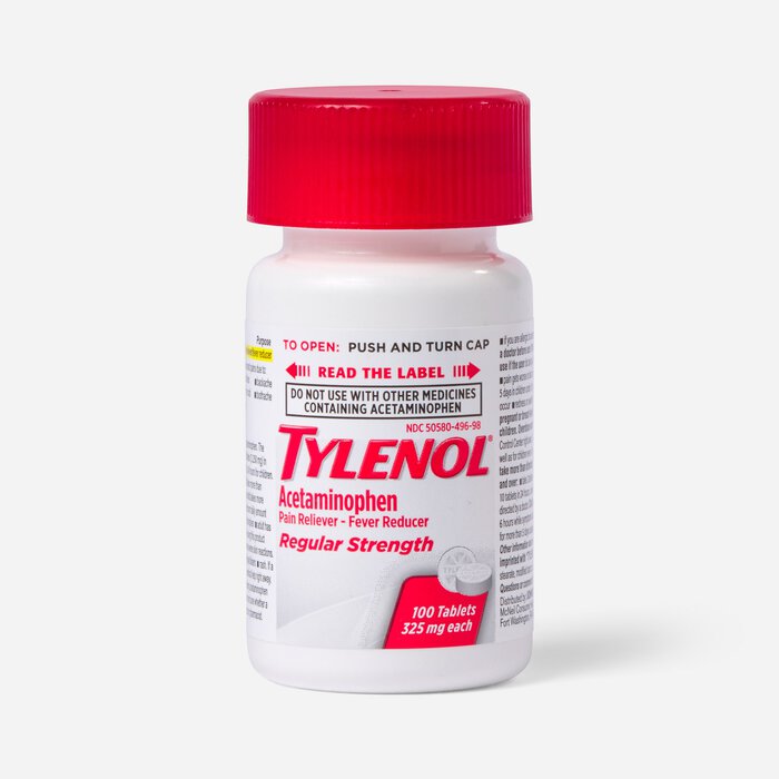 Tylenol Regular Strength Tablets, 100 ct., , large