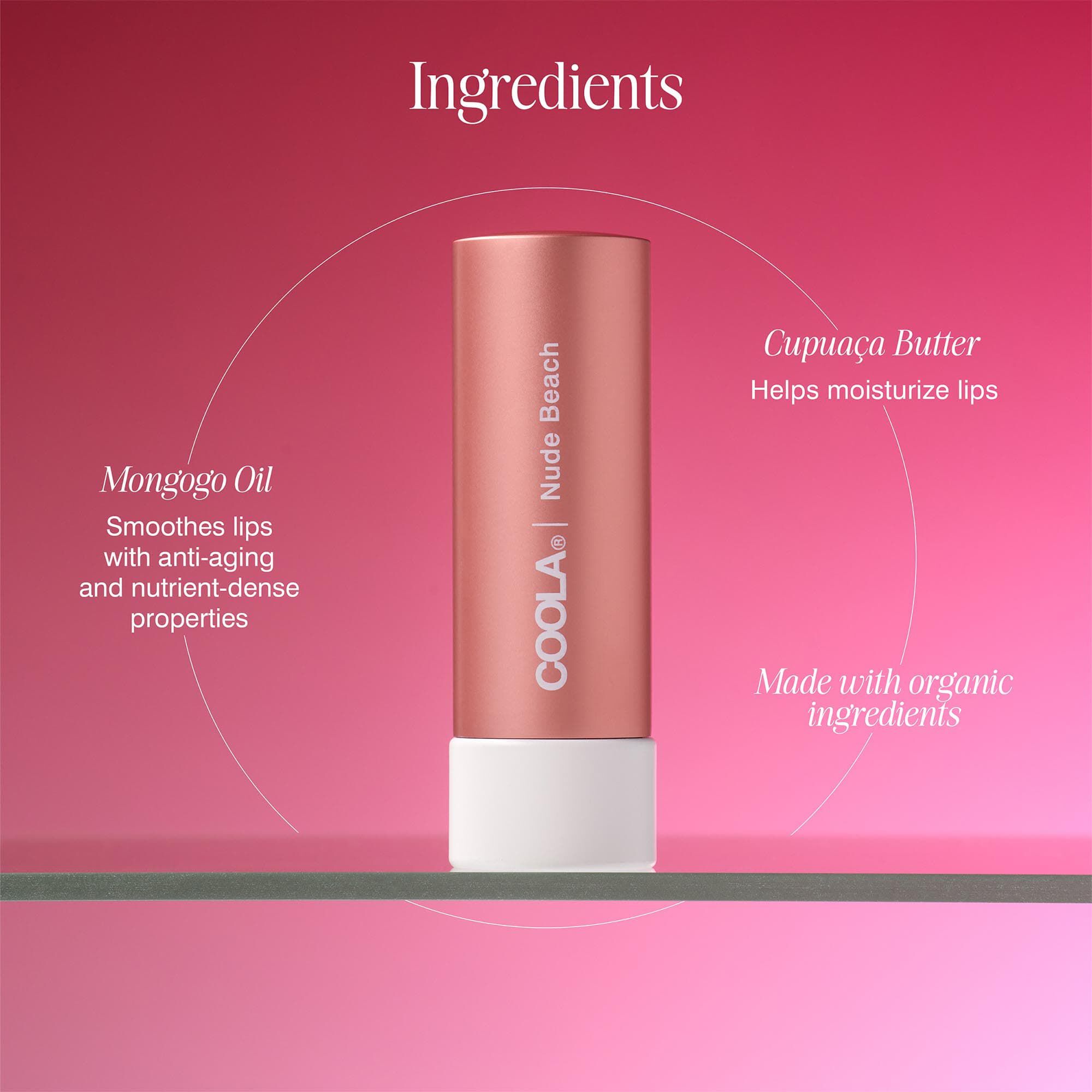 COOLA Mineral Liplux SPF 30 Nude Beach Lip Balm, .15 oz., Nude Beach, large