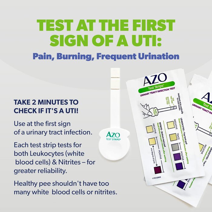 Azo Urinary Tract Infection Test Strips with Handle, 3 ct., , large