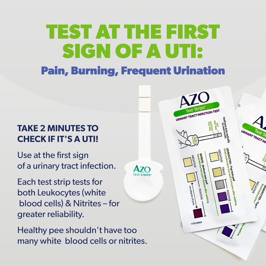 Azo Urinary Tract Infection Test Strips with Handle, 3 ct., , large image number 1