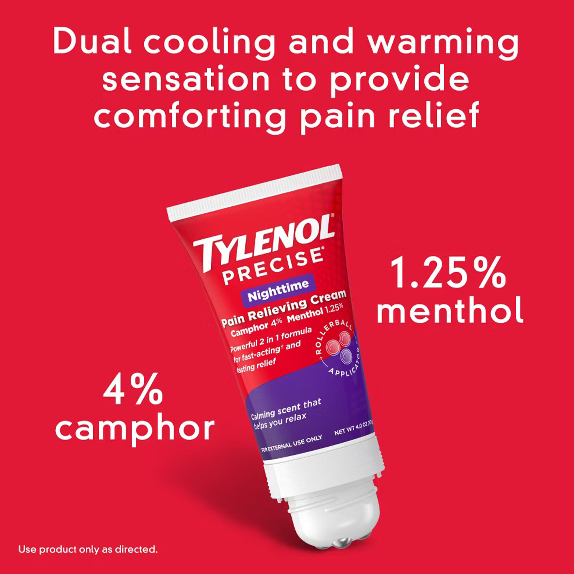 Tylenol Precise Nighttime Pain Relieving Cream, 4 oz., , large