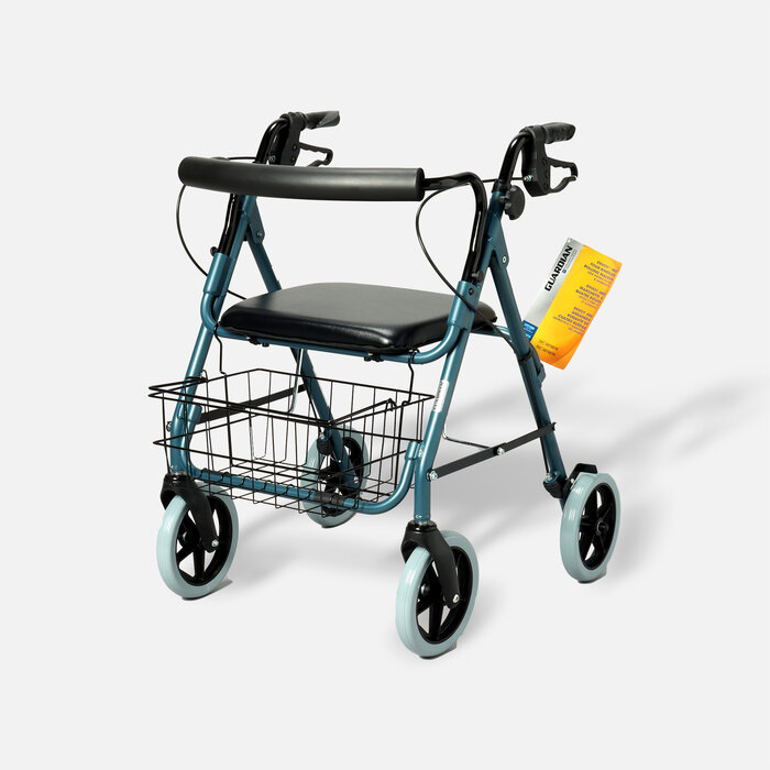 Guardian Envoy 480 Delux Rolling Walker, Blue, large
