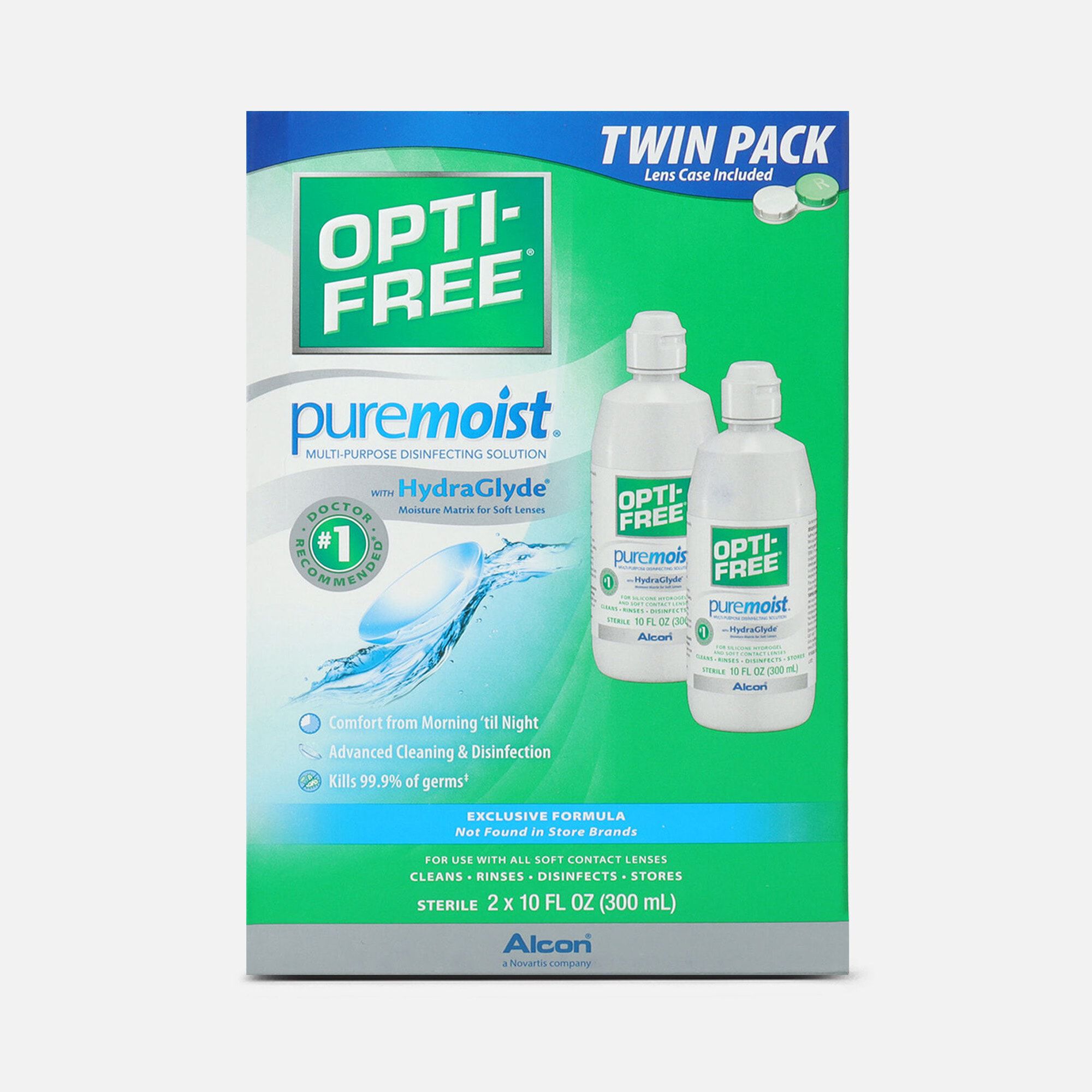 Opti-Free PureMoist Disinfecting Solution 10 fl oz. (2-Pack), , large