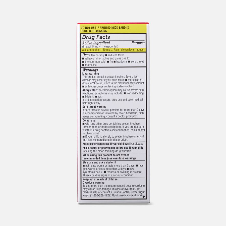 Caring Mill&trade; Children's Acetaminophen Fever Reducer & Pain Reliever Liquid, Ages 2-11, Grape, 4 fl oz., , large image number 1