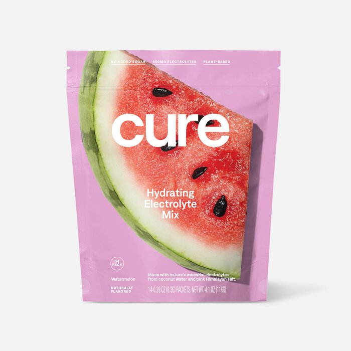 Cure Hydrating Electrolyte Drink Mix Pouches, Watermelon, 14 ct., , large