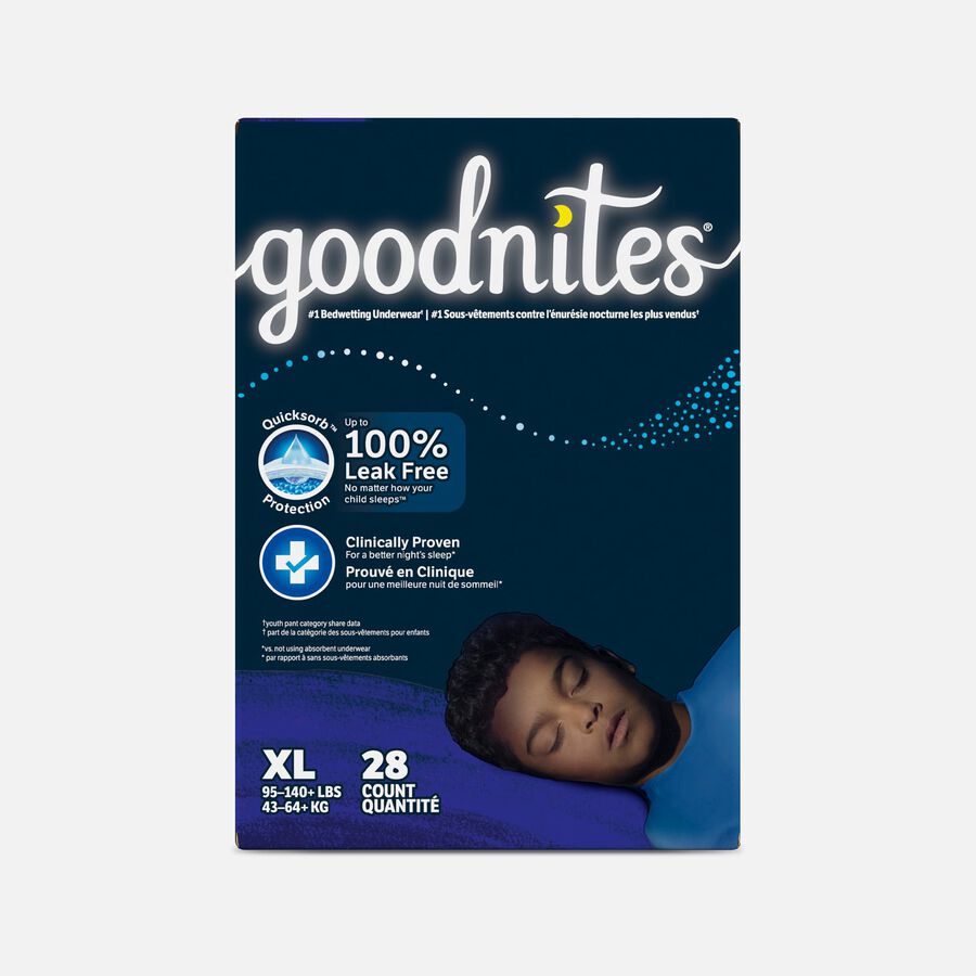 Goodnites Boys' Nighttime Bedwetting Underwear, , large image number 1