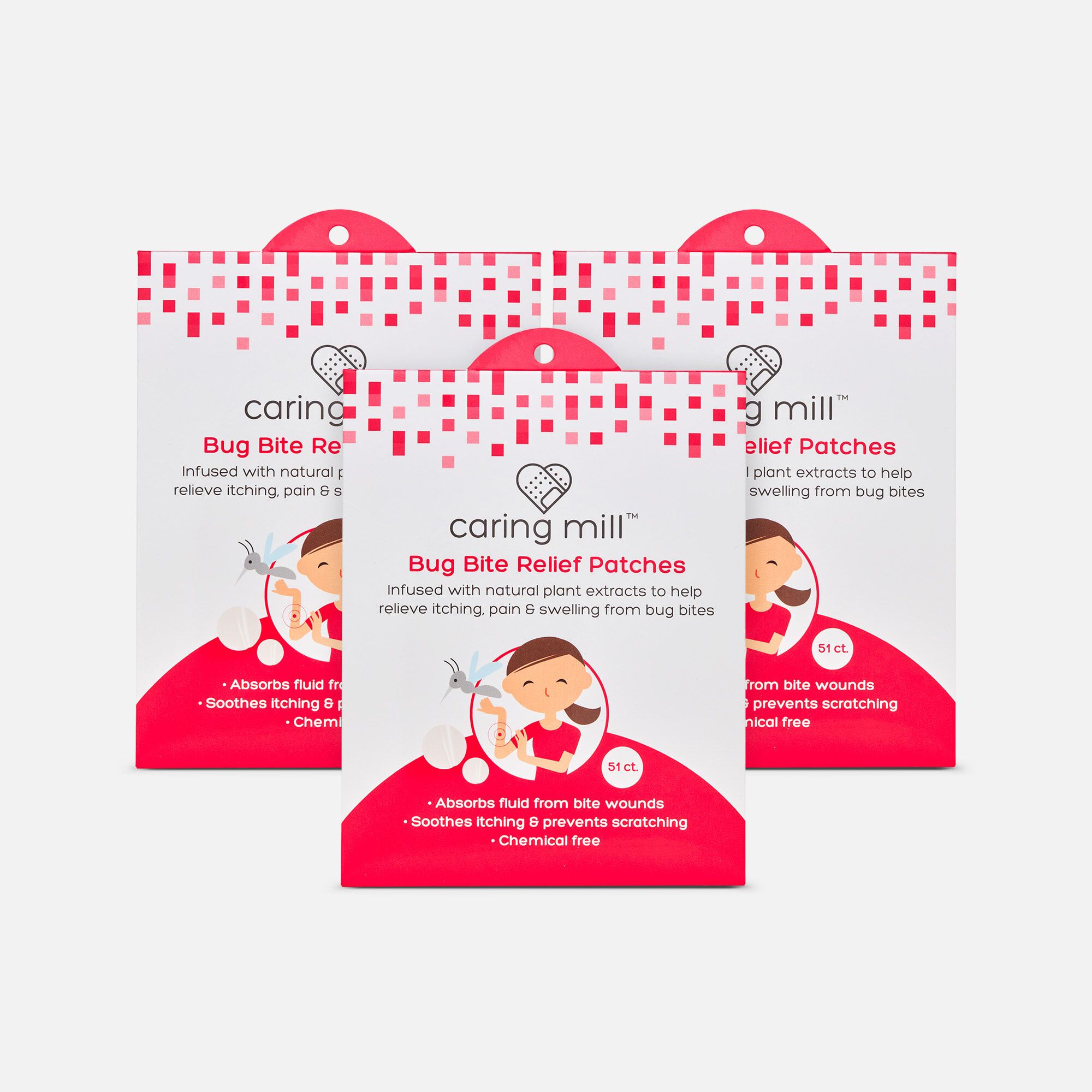 Caring Mill™ Bug Bite Relief Patches, 51 ct. (3-Pack), , large