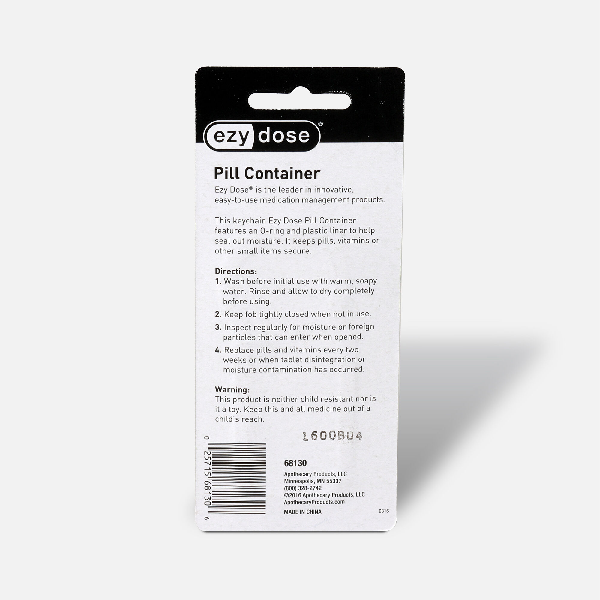 EZY Dose Deluxe Metal Pill Fob, , large
