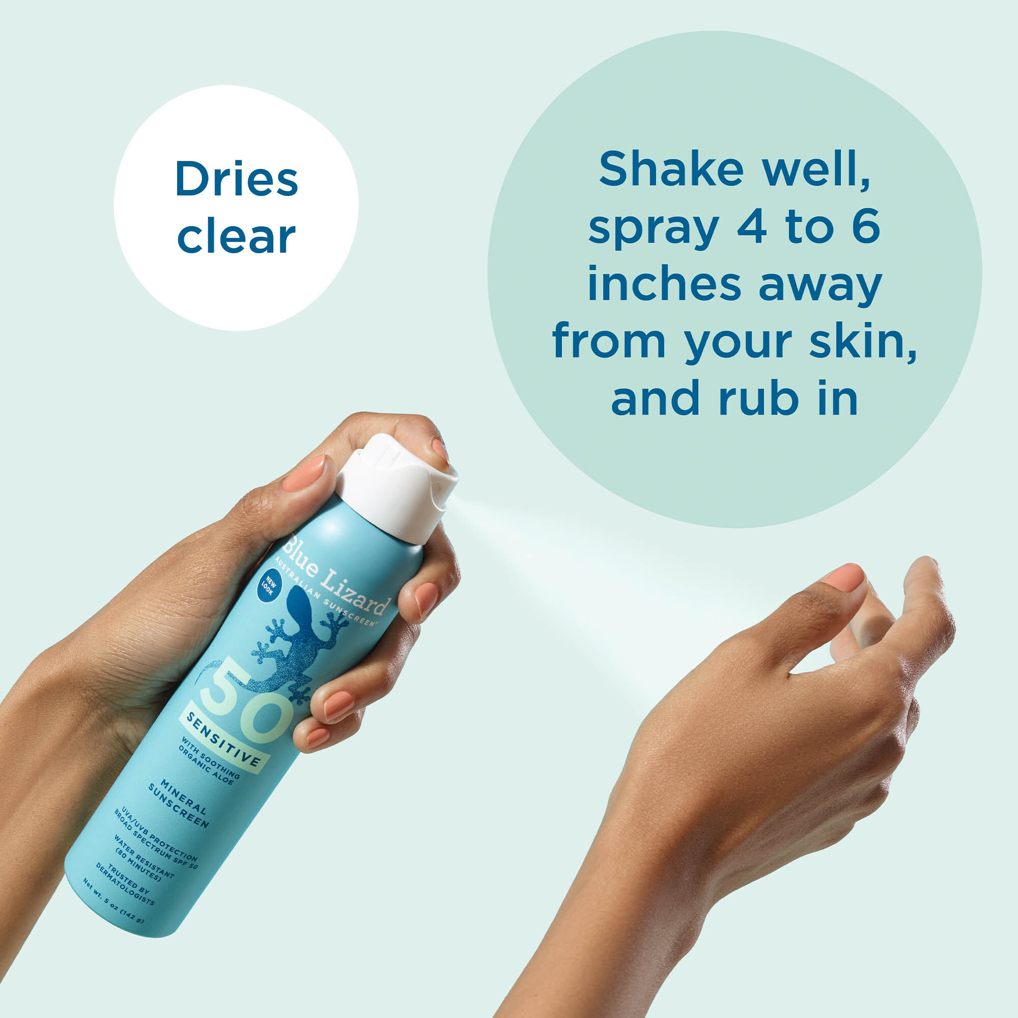 Blue Lizard  Sensitive Sunscreen SPF 50 Spray, 5 oz., , large