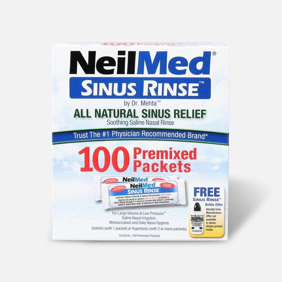 NeilMed Sinus Rinse Regular Refill Packets, 100 ct., , large image number 0