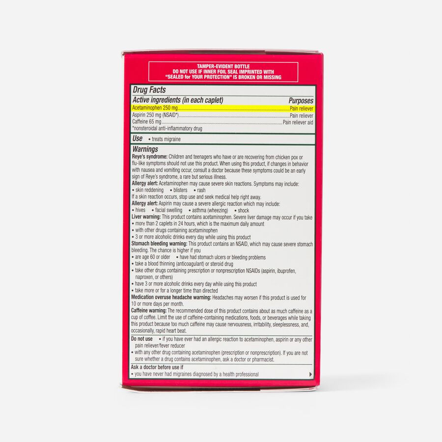 Excedrin Migraine Extra Strength Caplets, 200 ct., , large image number 1