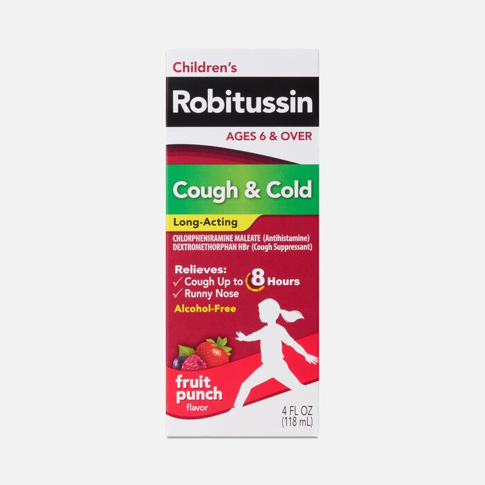Children's Robitussin® Cough and Cold Long-Acting Syrup, Fruit Punch, 4 fl. oz., , large