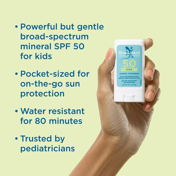 Blue Lizard Kids Mineral Sunscreen Stick, SPF 50, 0.5 oz., , large