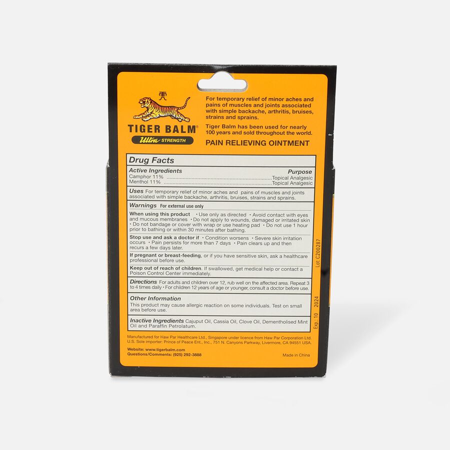 Tiger Balm Ultra Strength Ointment, 50g, 1.7 oz., , large image number 2