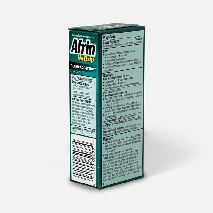 Afrin No Drip Severe Congestion Pump Nasal Mist, .5 oz., , large