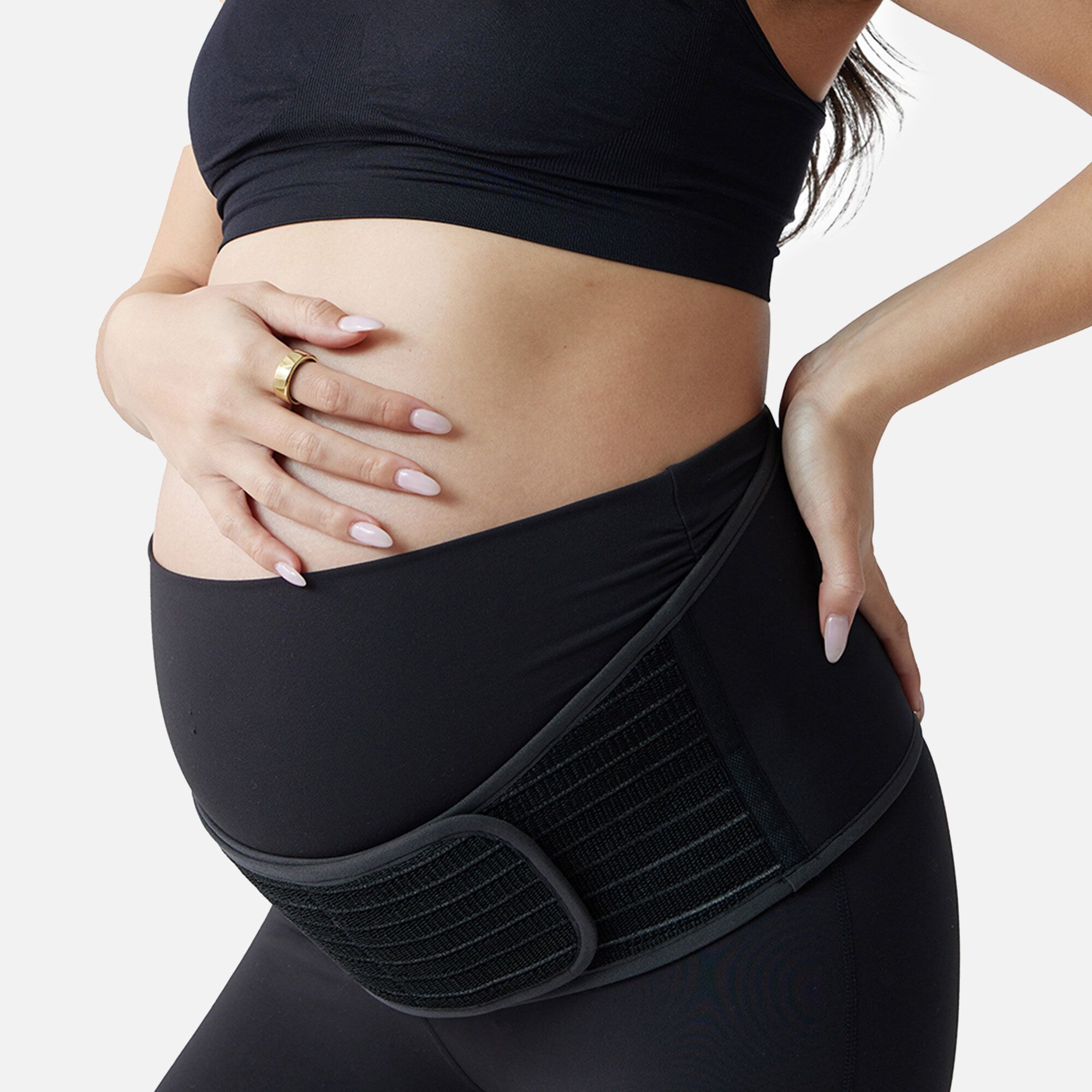Ingrid & Isabel Pregnancy Support Belt, Black, , large