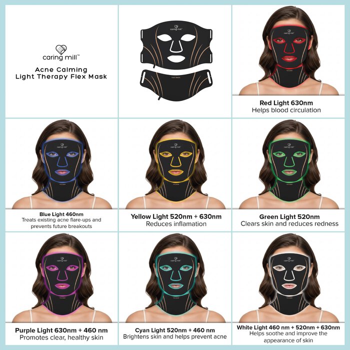 Caring Mill™ Acne Calming Light Therapy Flex Mask, , large