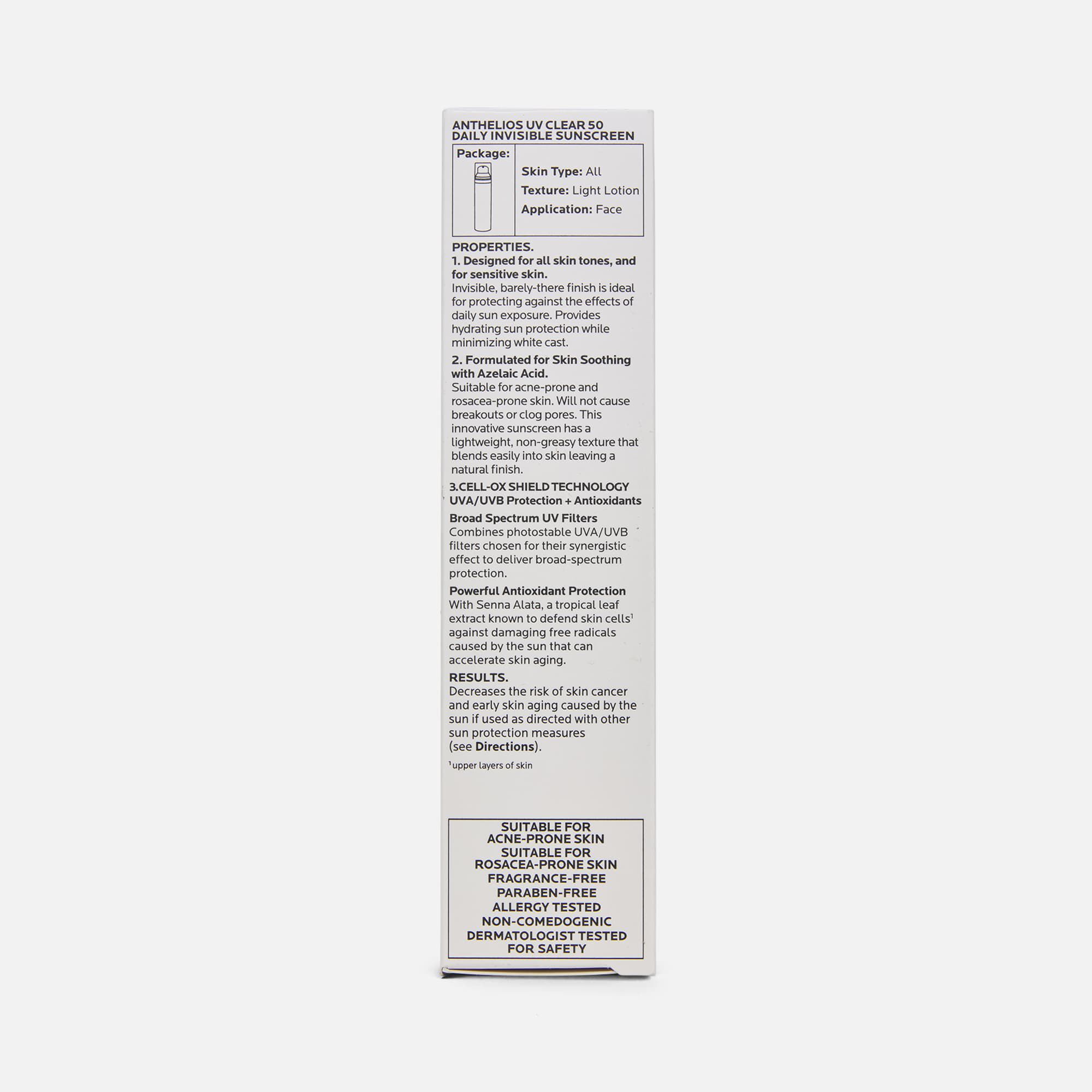 La Roche-Posay Anthelios UV Clear Daily Invisible Sunscreen, SPF 50, 1.7 fl oz., , large