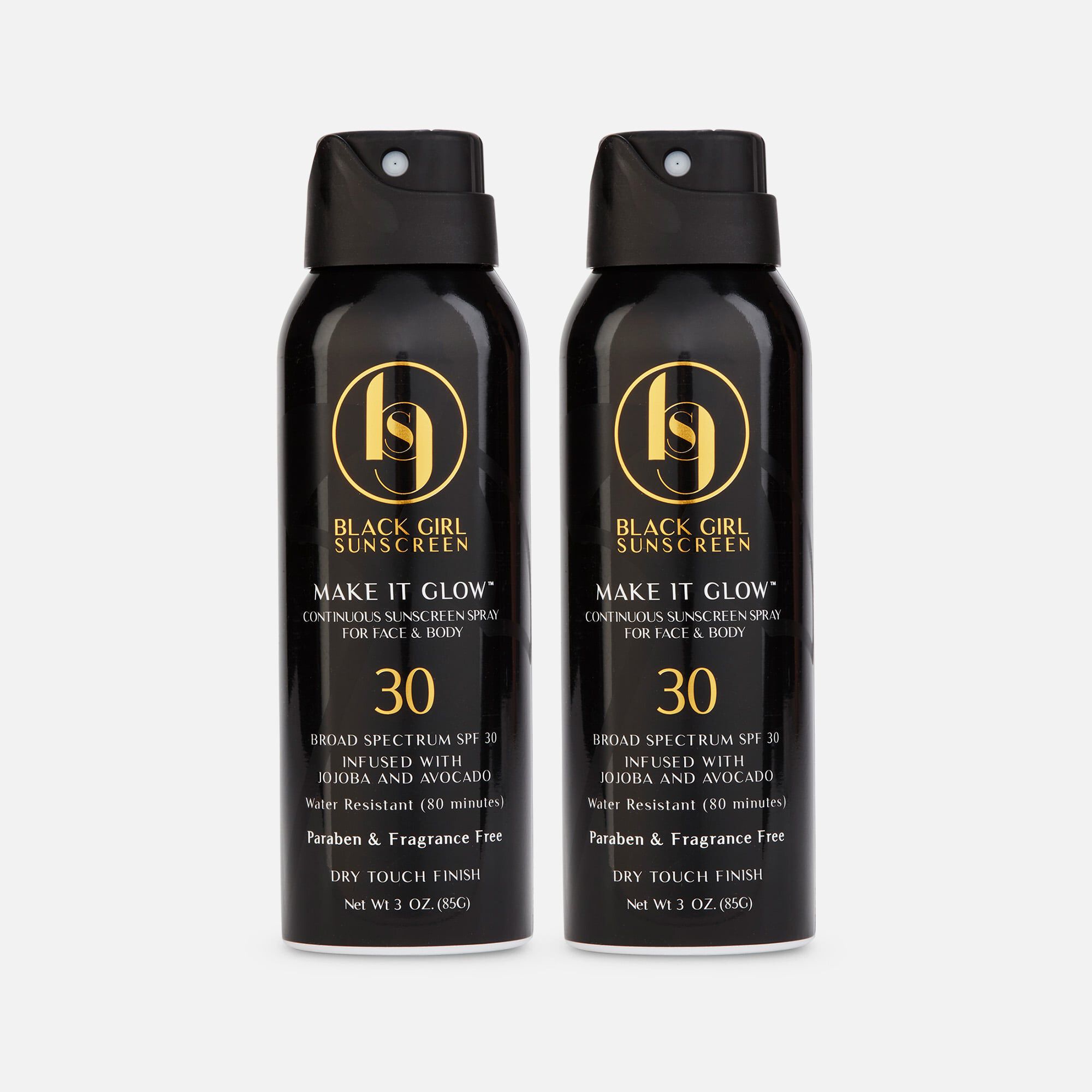 Black Girl Sunscreen Make It Glow Sunscreen Spray, SPF 30, 3 oz. (2-Pack), , large