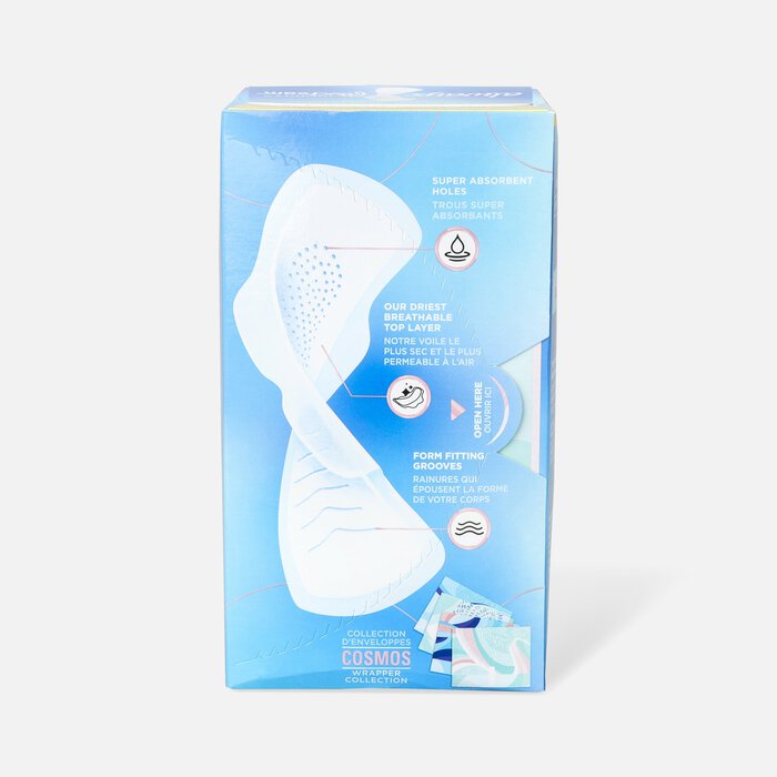 Always Infinity FlexFoam Pads for Women Size 1 Regular Absorbency, with Wings Unscented, 36 ct., , large
