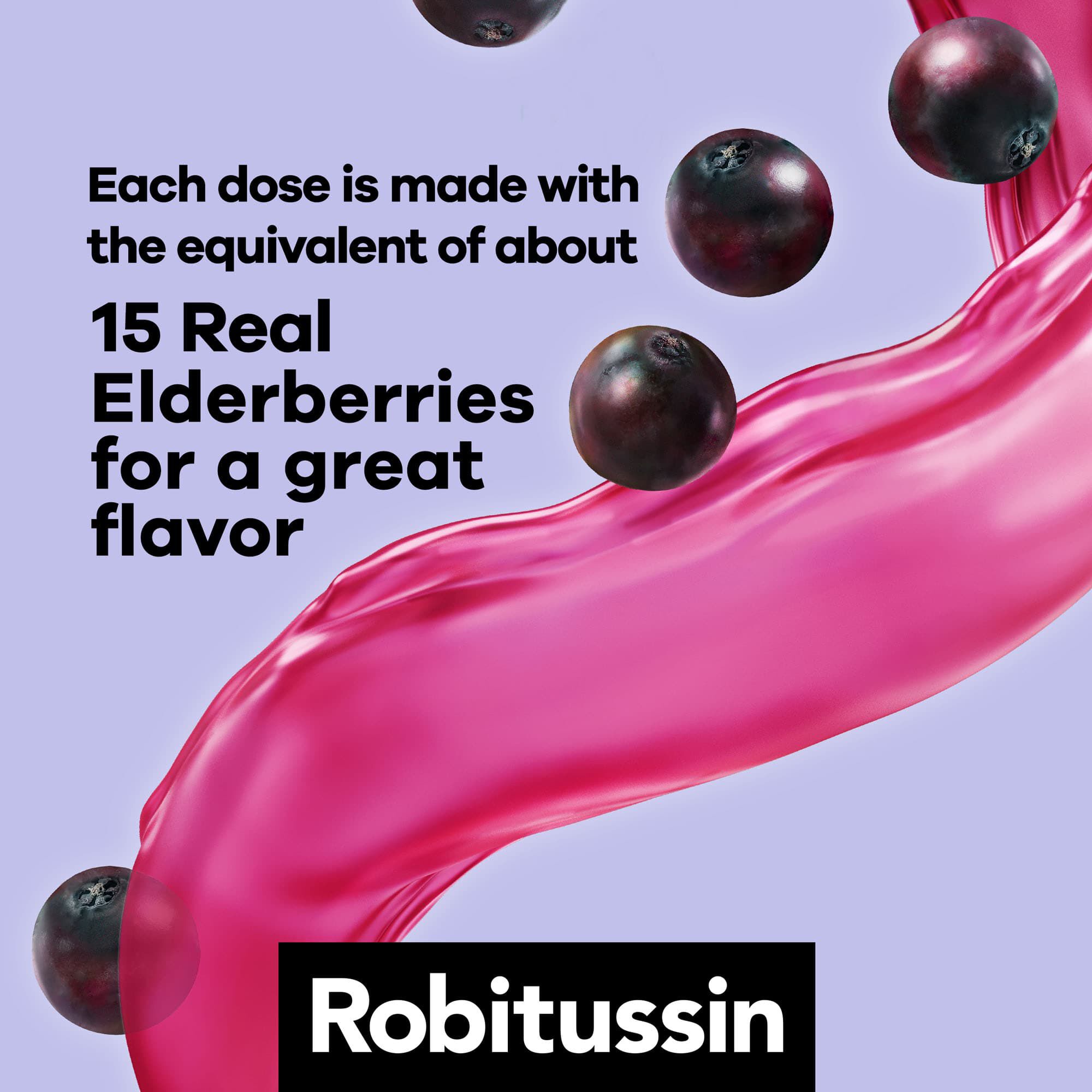 Robitussin® Maximum Strength Elderberry Cough + Chest Congestion DM, 8 fl. oz., , large