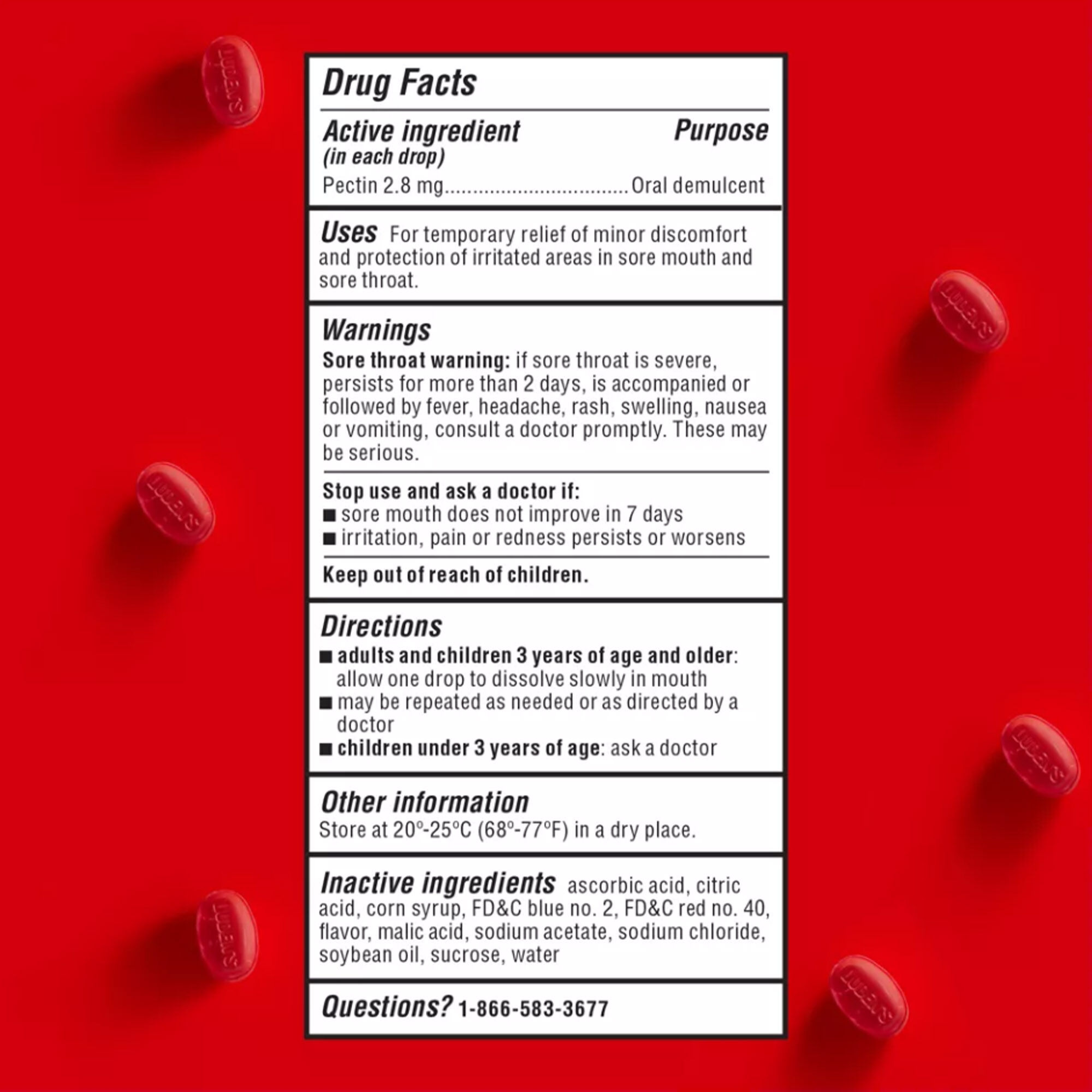 Luden's Wild Cherry Throat Drops, 90 ct. (2-Pack), , large