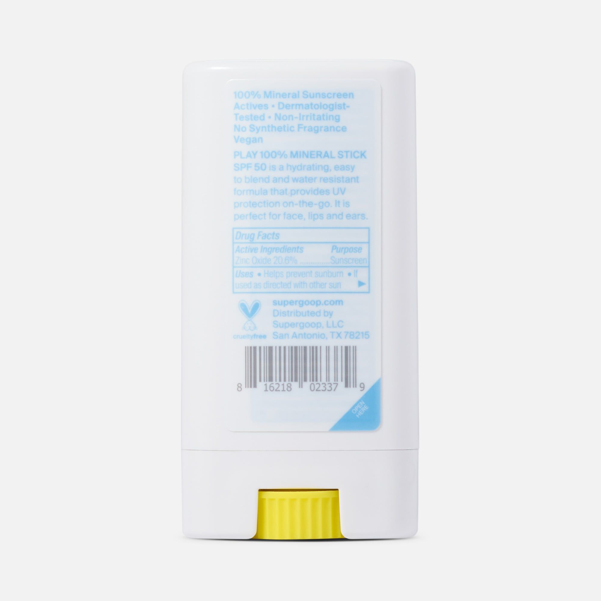 Supergoop! PLAY 100% Mineral Stick, SPF 50 with Olive Fruit Extract, .67 oz., , large