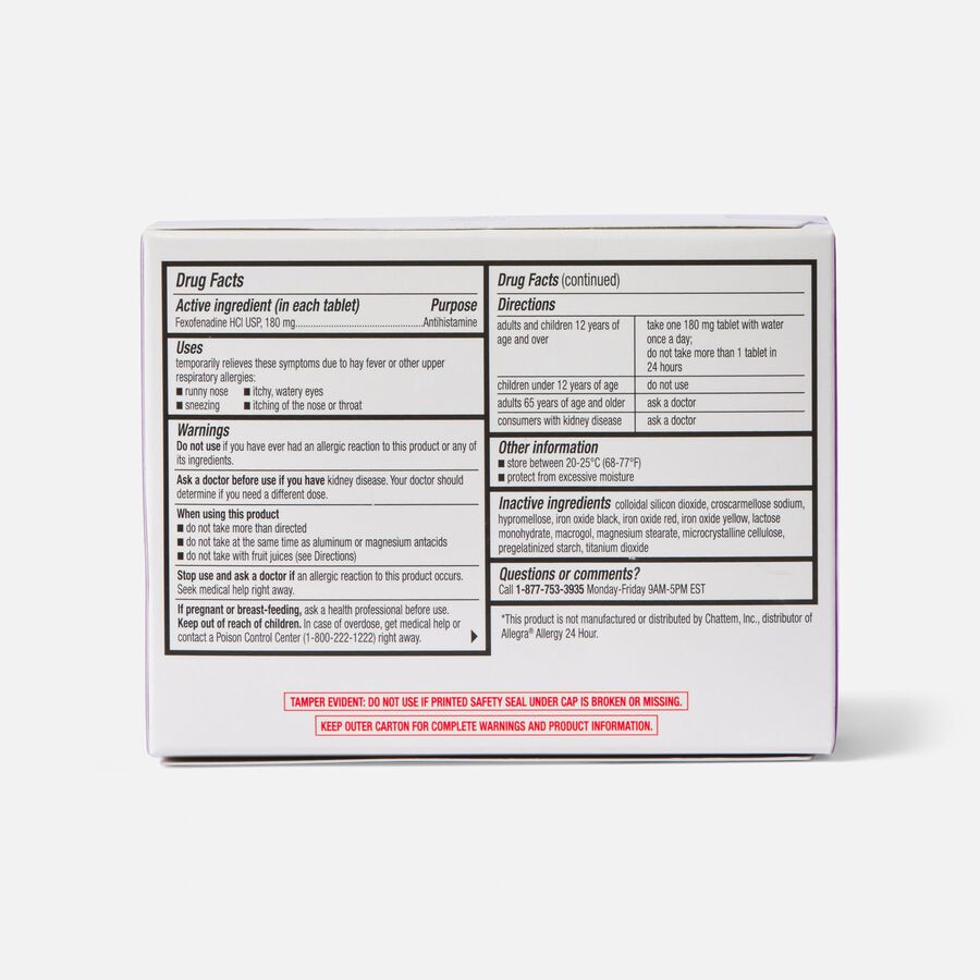 Caring Mill™ Fexofenadine Tablet, 24 hour, 30 ct., , large image number 1