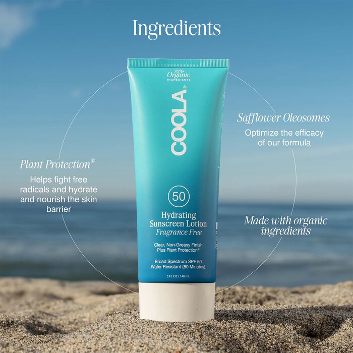 COOLA Classic Body Organic Sunscreen Lotion SPF 50 Fragrance-Free 5 oz., , large