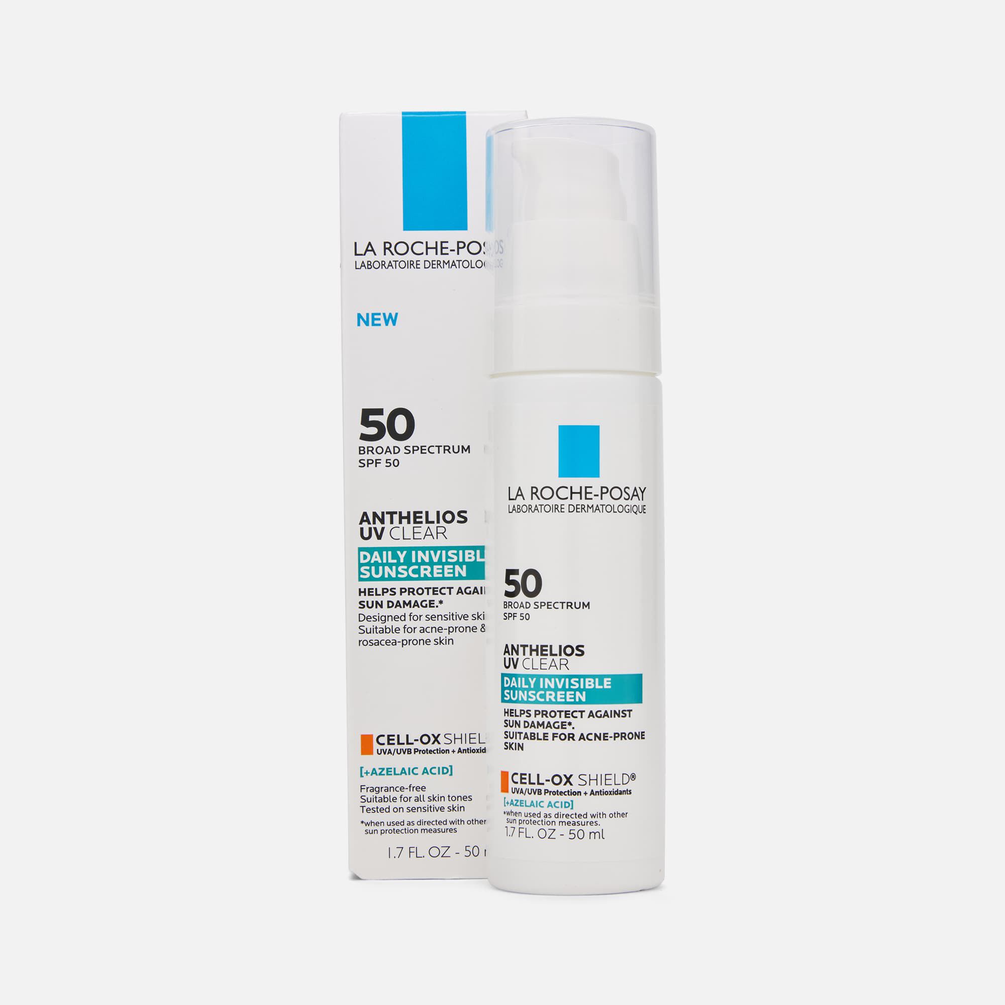 La Roche-Posay Anthelios UV Clear Daily Invisible Sunscreen, SPF 50, 1.7 fl oz., , large