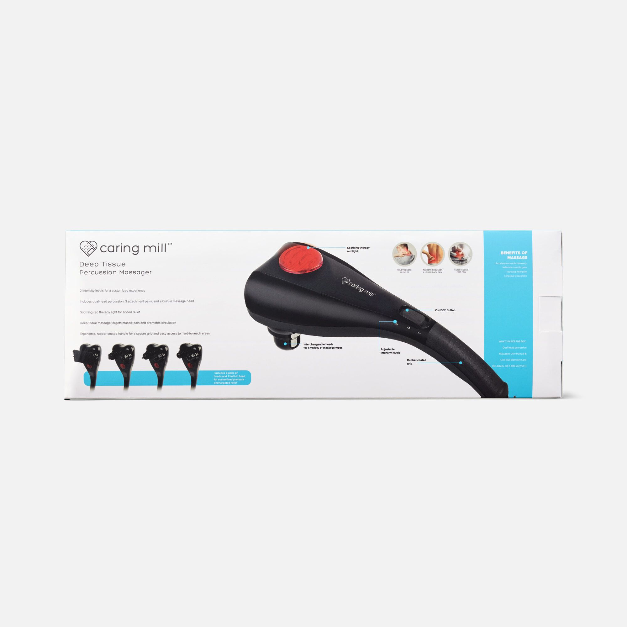 Caring Mill™ Therapeutic Deep Tissue Percussion Massager, , large