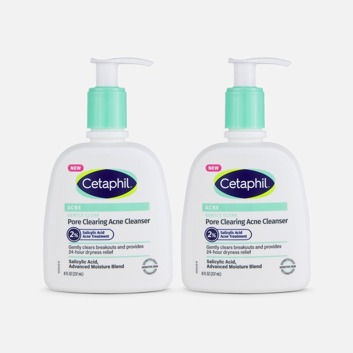 Cetaphil Gentle Clear Pore Clearing Acne Cleanser, 8 oz. (2-Pack), , large