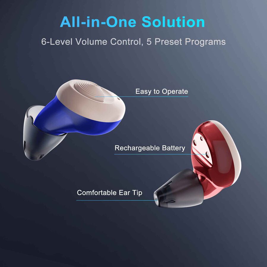 Ceretone Torch Rechargeable In-The-Canal OTC Hearing Aids, Pair, , large image number 1