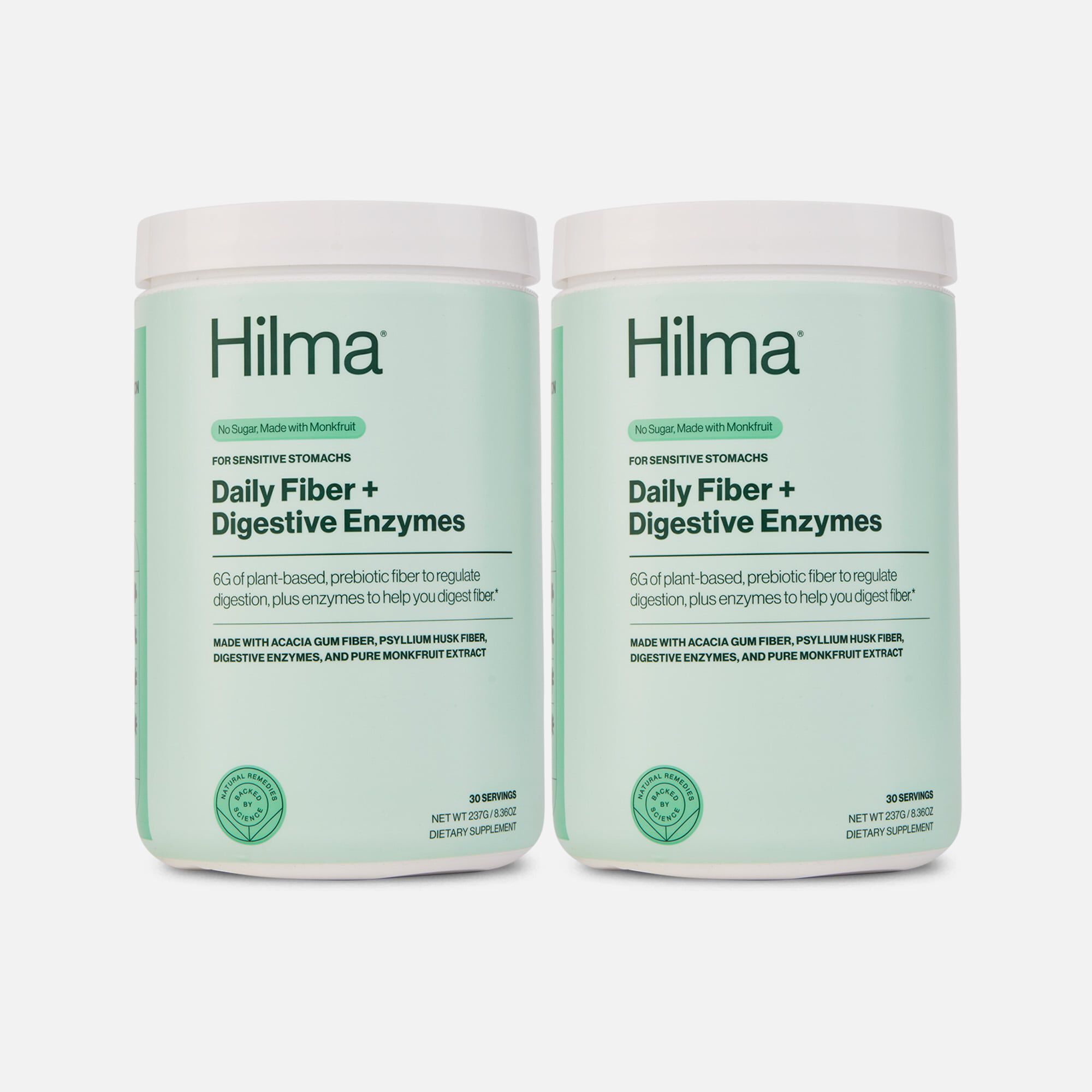 Hilma Daily Fiber Supplement + Digestive Enzymes, 10 oz., 30 servings (2-Pack), , large