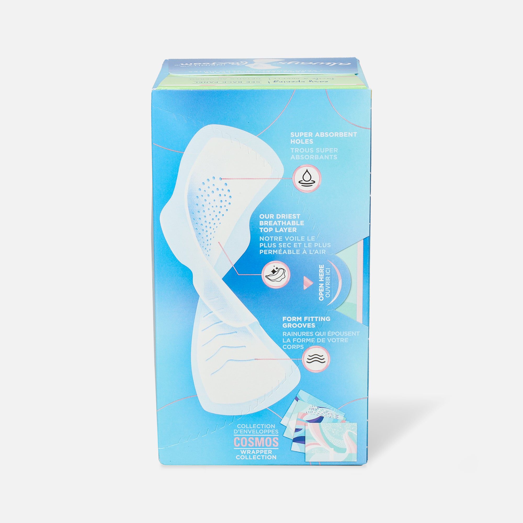Always Infinity FlexFoam Pads for Women Size 2 Heavy Flow Absorbency, with Wings Unscented, 32 ct., , large