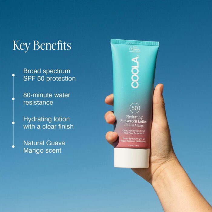 COOLA Classic Body Organic Sunscreen Lotion SPF 50, Guava Mango, 5 oz., , large