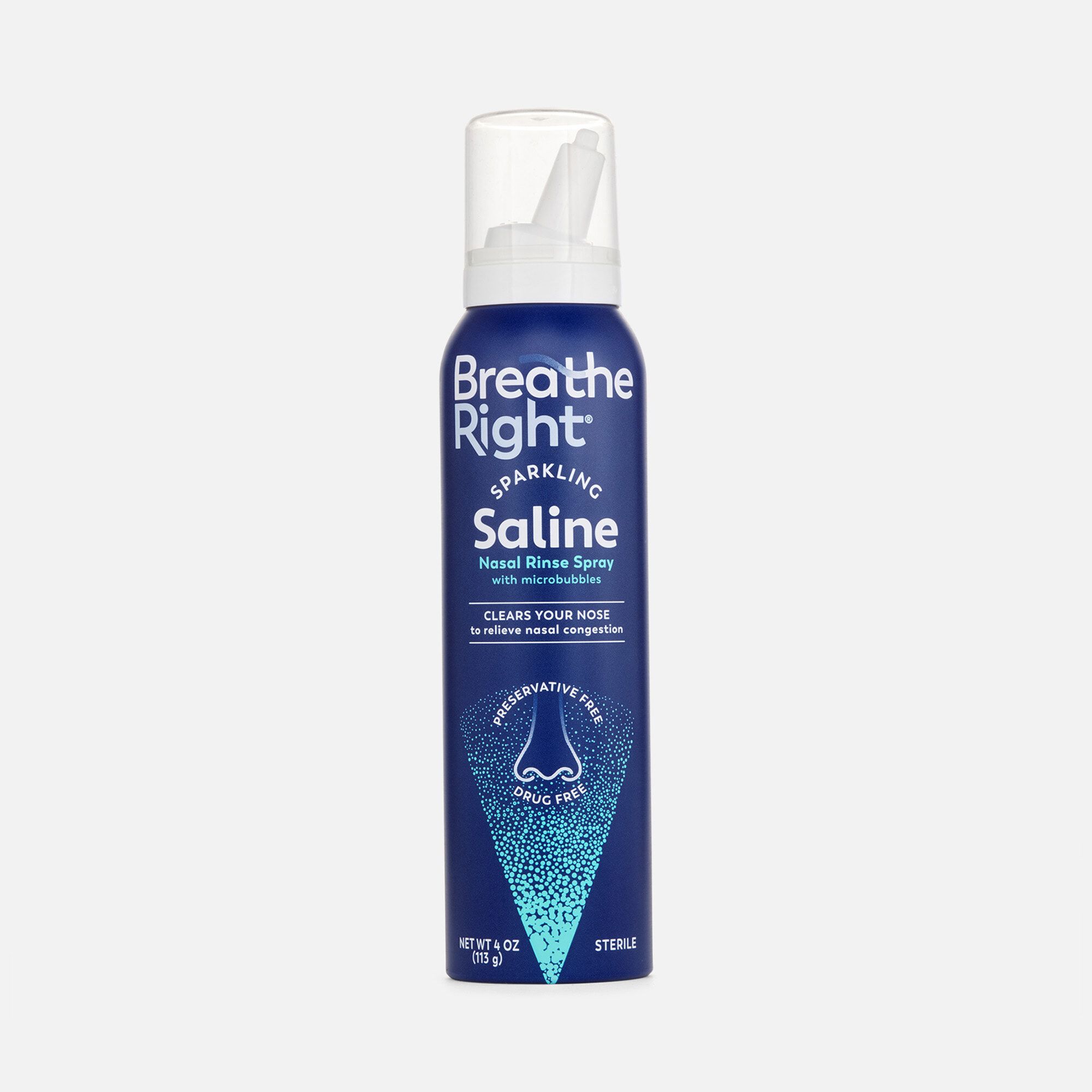 Breathe Right Sparkling Saline Nasal Rinse Spray, 4 oz., , large