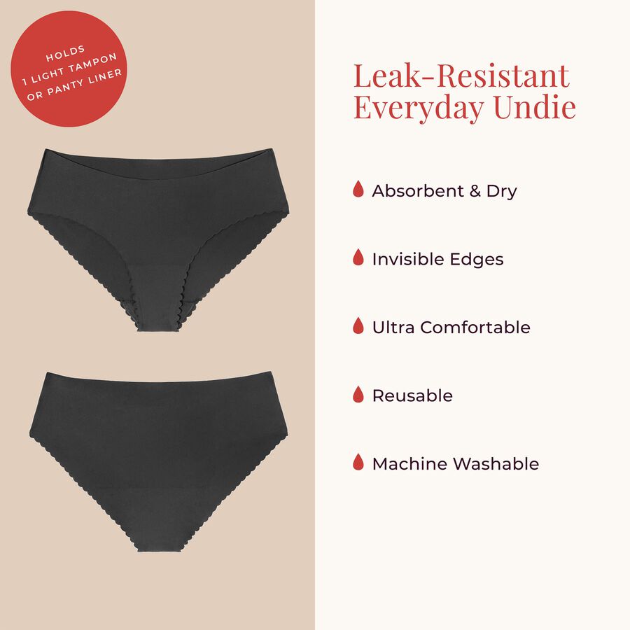 Proof® Period Underwear - Everyday Panties (1 Light Tampon/Panty Liner), , large image number 6
