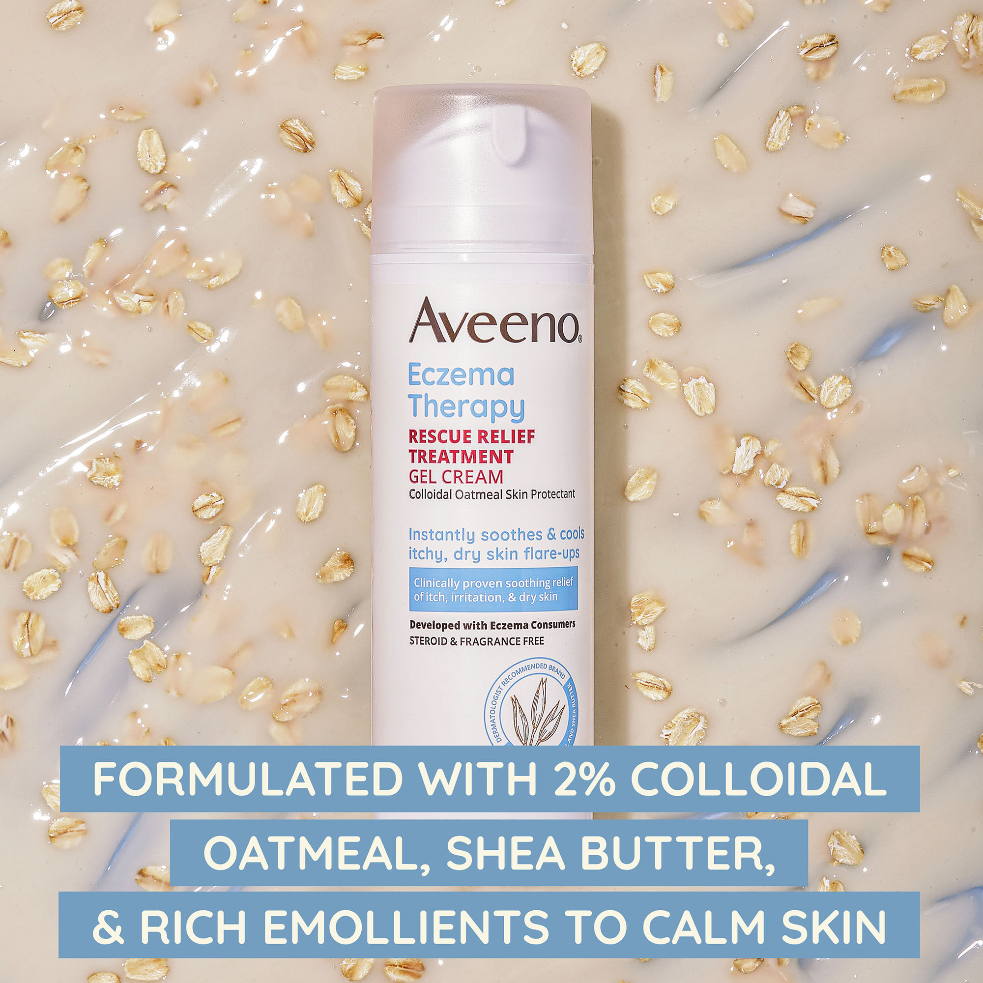 Aveeno Eczema Therapy Rescue Gel Cream, , large