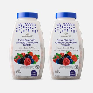 Caring Mill™ Extra Strength Antacid Chewable Tablets, Mixed Berry, 160 ct. (2-Pack)