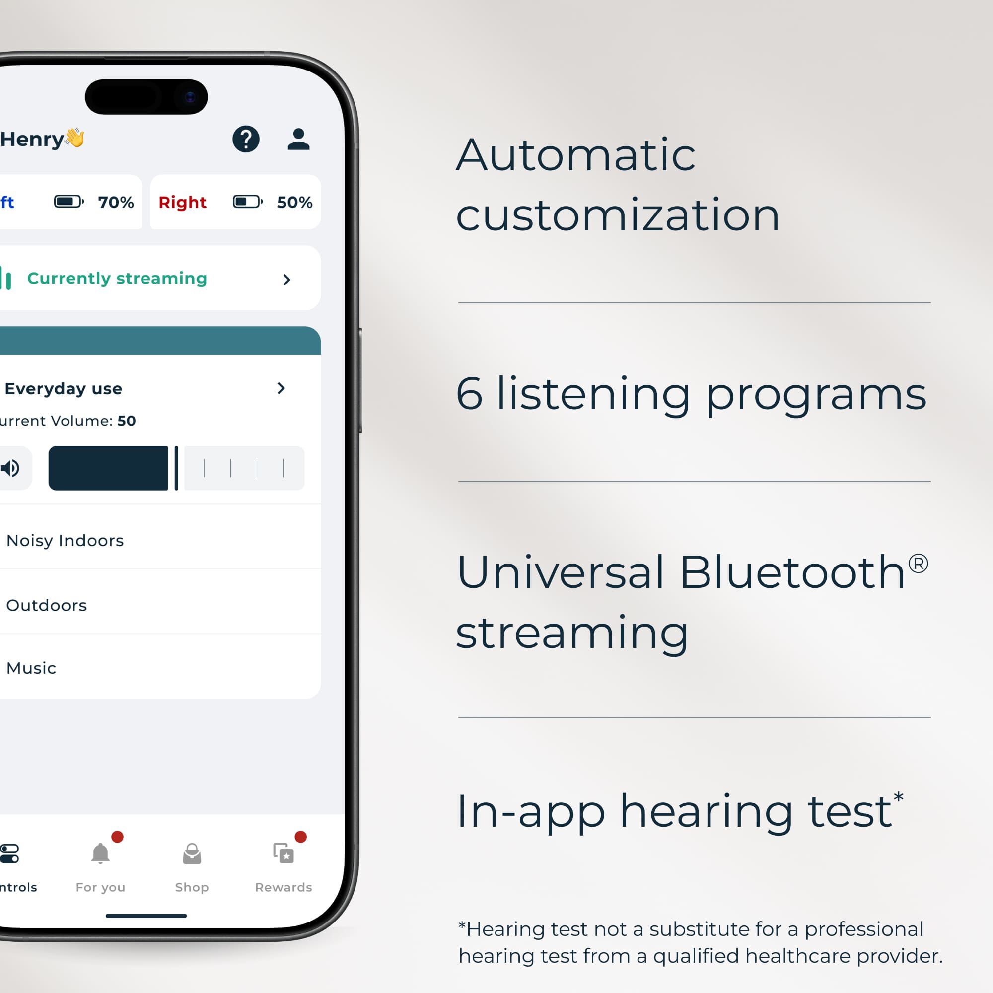 Lexie B3 OTC Hearing Aids Powered by Bose®, , large