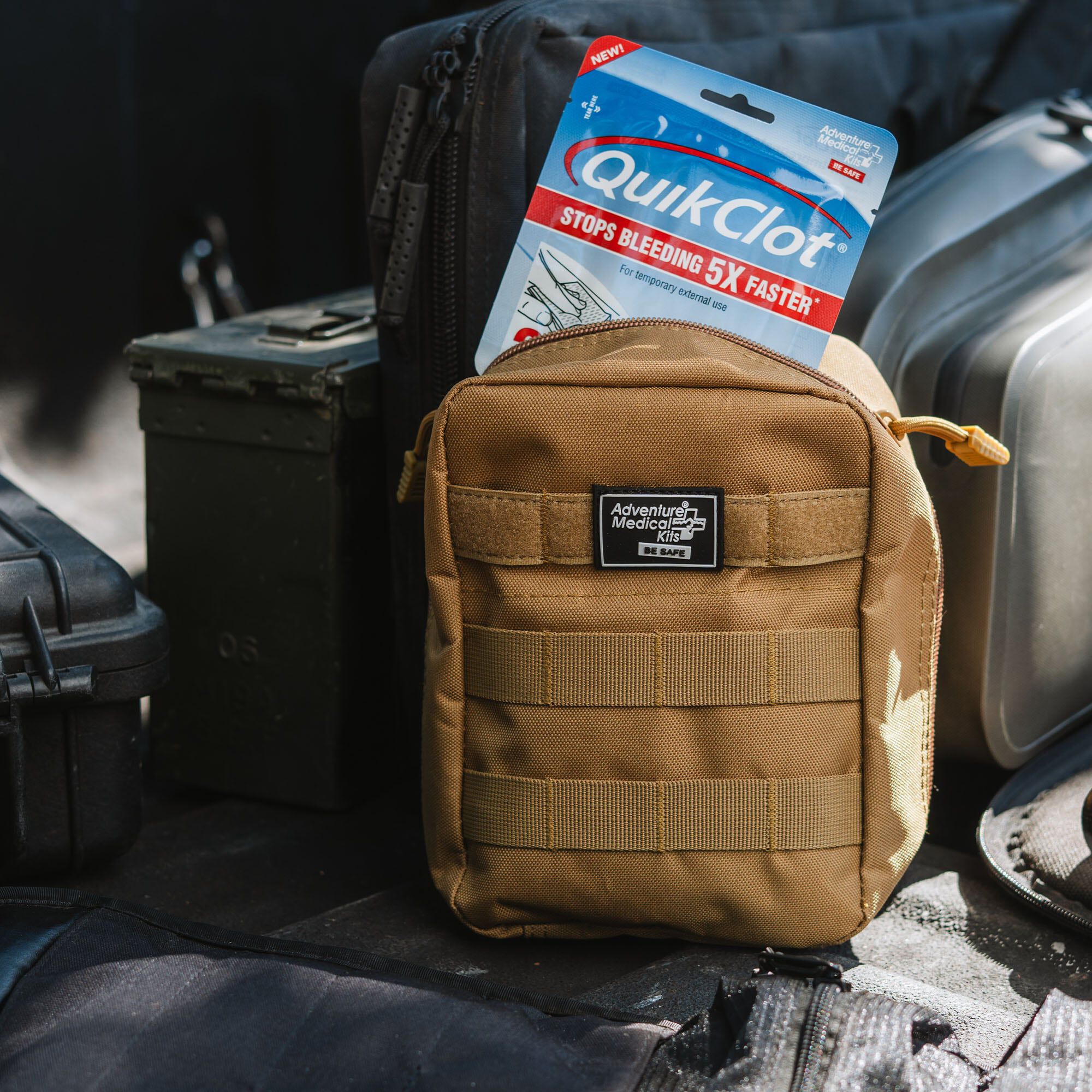 Adventure Medical Kits MOLLE Bag Trauma Kit 1.0, Khaki, large