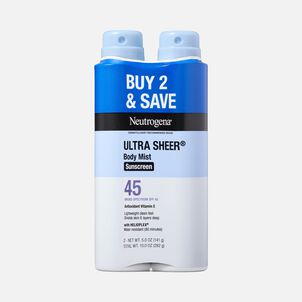 Neutrogena Ultra Sheer Spray SPF 45, Twin Pack, 5 oz. Bottles