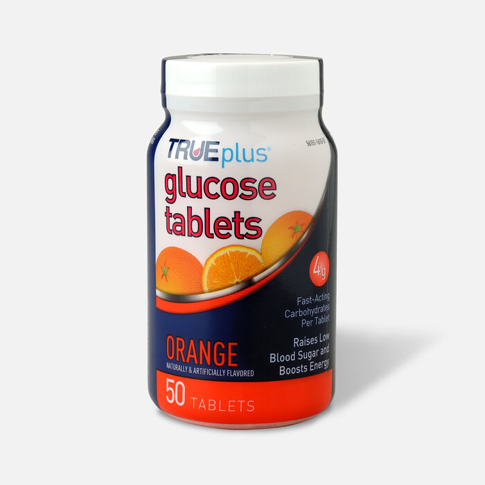 TRUEplus Glucose Tablets, Orange, 50 ct., , large