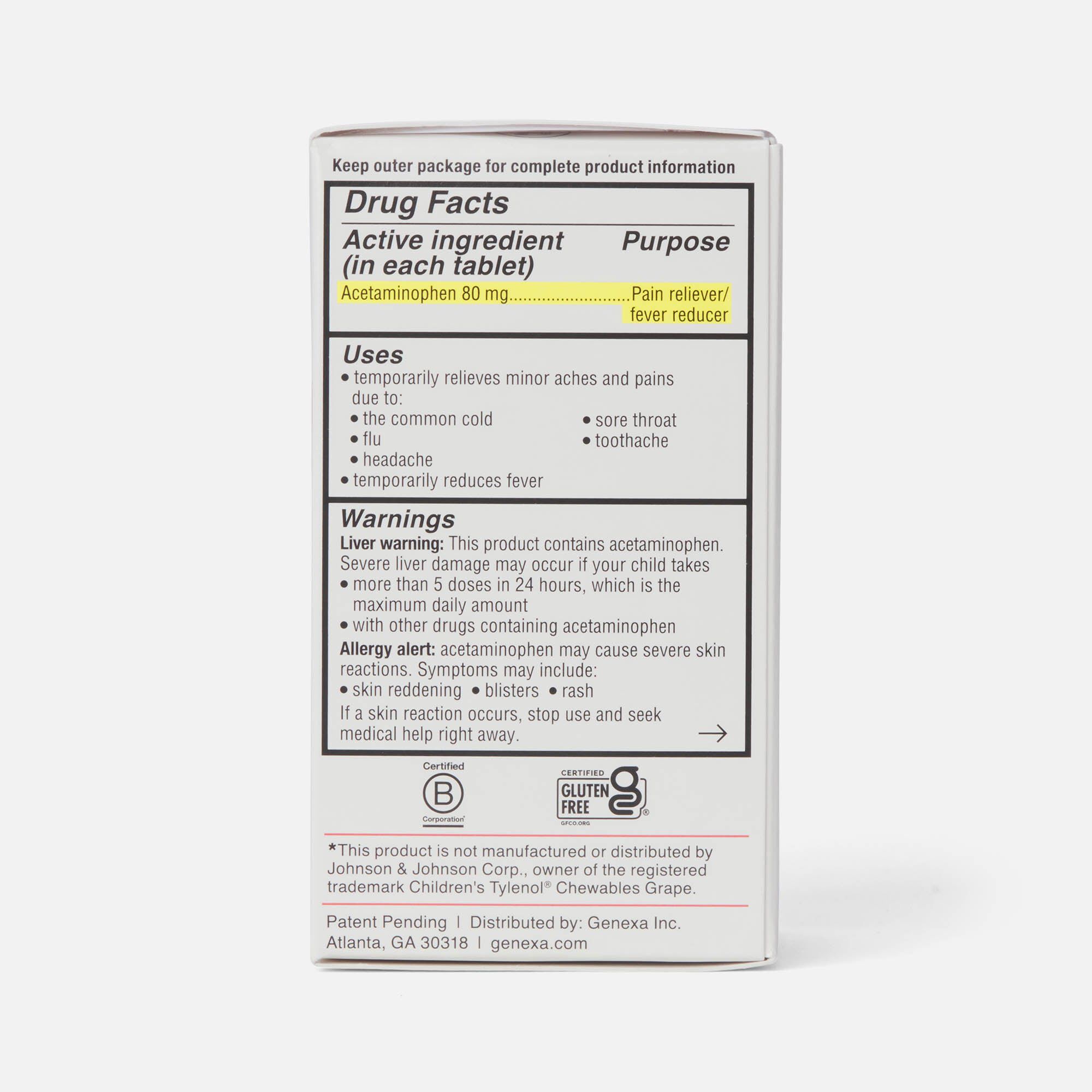 Genexa Children's Acetaminophen Chewable, 24 ct., , large